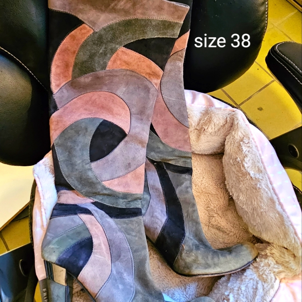 Leather boots